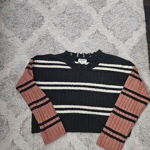 NYC Knits Black and Brown Striped Sweater
